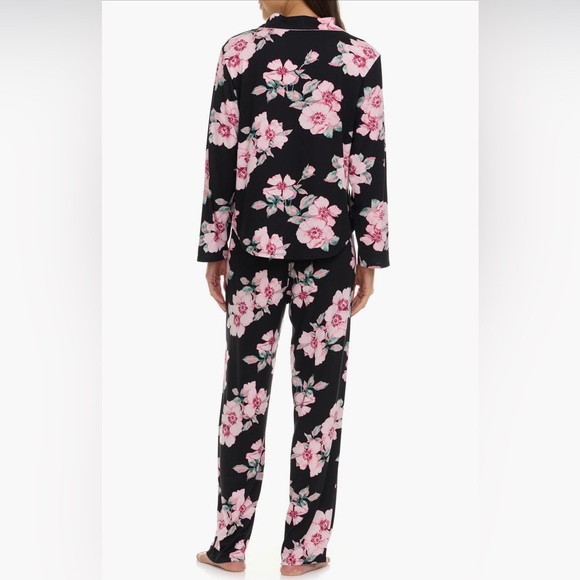 Flora by Flora Nikrooz Black and Pink Pajama Set - Picture 2 of 3